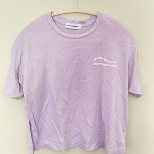 Burn Boot Camp “Good Vibes Club” Crop Lavender T-Shirt